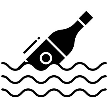 Şişe. Web simgesi basit illüstrasyon