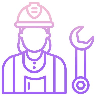 Mühendis. Web simgesi basit illüstrasyon