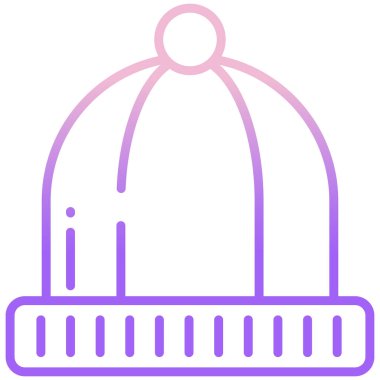 Beanie web simgesi, vektör illüstrasyonu