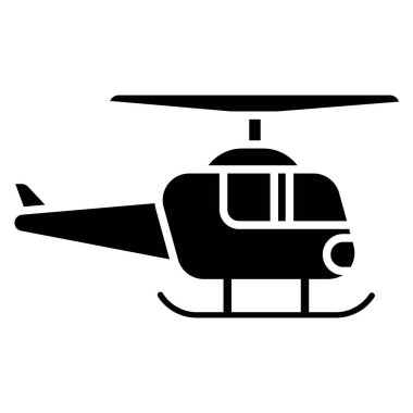 Helikopter simgesi vektör illüstrasyonu