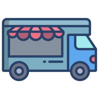 kamyon web simgesi basit illüstrasyon