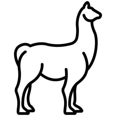 Lama simgesi beyaz arkaplanda izole edildi