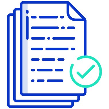 Kontrol listesi. Web simgesi basit tasarım