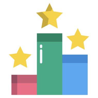 Podyum. Web simgesi basit illüstrasyon