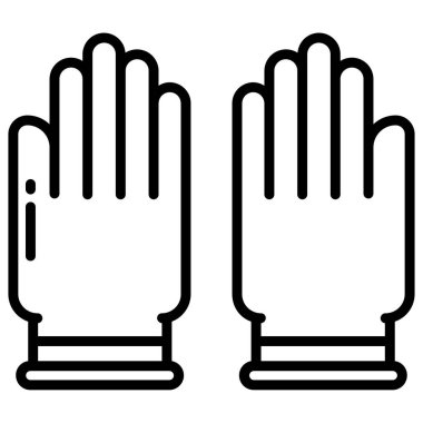 Eldiven. Web simgesi basit illüstrasyon 