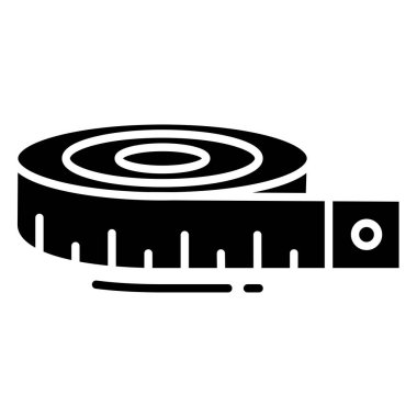 mezura simgesi. Web için cetvel vektör simgelerinin özet çizimi