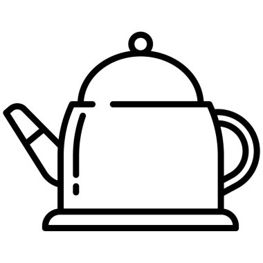 Çaydanlık. Web simgesi basit illüstrasyon