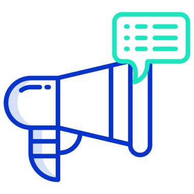 Megafon. Web simgesi basit illüstrasyon