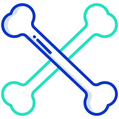 Basit vektör simgesi, kemiklerin çizimi