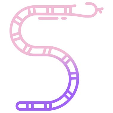 Beyaz arkaplanda Yılan simgesi