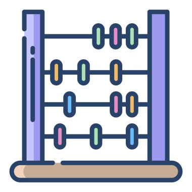 Basit vektör simgesi, abaküs çizimi