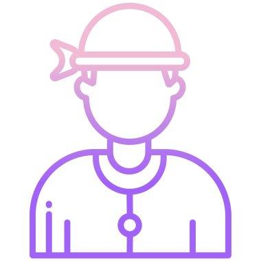 Denizci. Web simgesi basit illüstrasyon