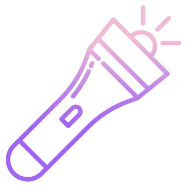 Meşale ışığı web simgesi basit vektör illüstrasyonu