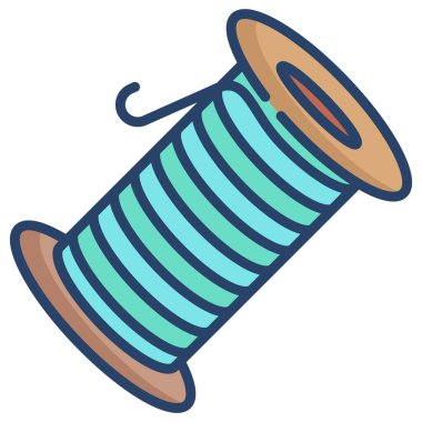 iplik makarası, web simgesi basit tasarım