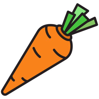 Havuç. Web simgesi basit illüstrasyon