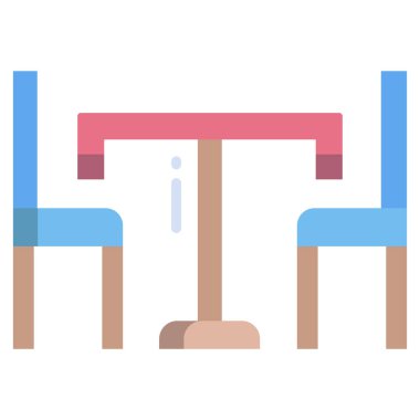 Yemek Masası simge vektör çizim