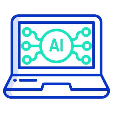 dizüstü bilgisayar simgesi, vektör illüstrasyonu