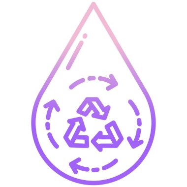 Bir damla simgesinin vektör illüstrasyonu