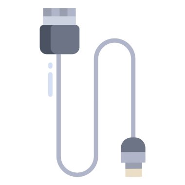 usb kablo simgesi vektör illüstrasyonu