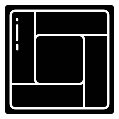 Beyaz arkaplanda Tatami basit vektör simgesi