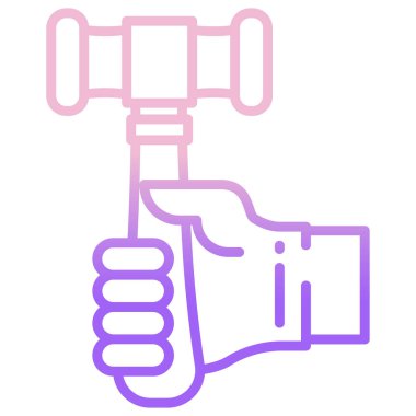 Çekiç simgesi, vektör çizimi