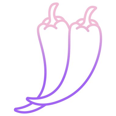 Paprika biberinin vektör sanat çizimi 