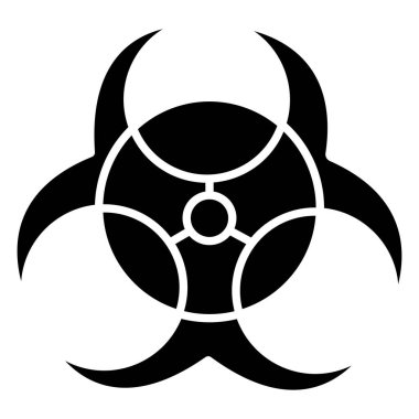 Nükleer Karantina işareti, vektör illüstrasyon simgesi 