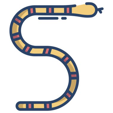 Beyaz arkaplanda Yılan simgesi