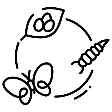 Böcek. Web simgesi vektör illüstrasyonu