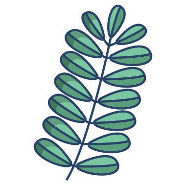 Yaprak simgesi, vektör illüstrasyonu