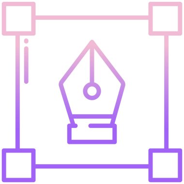 kalem vektörü simgesi modern basit tasarım