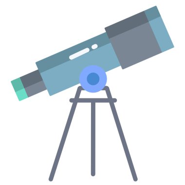 Teleskop basit simgesi, vektör çizim