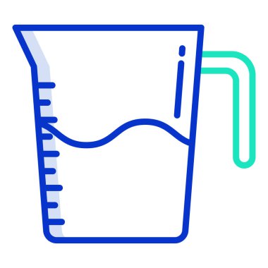 Su testisi ikonu. Web için cam beher vektör simgelerinin özet çizimi