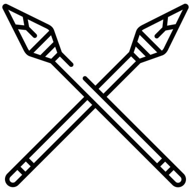 Basit vektör simgesi, Mızrak illüstrasyonu