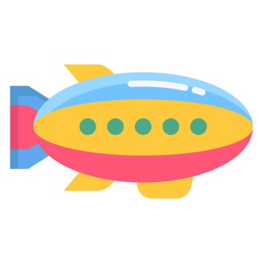 Zeplin simge vektör çizim