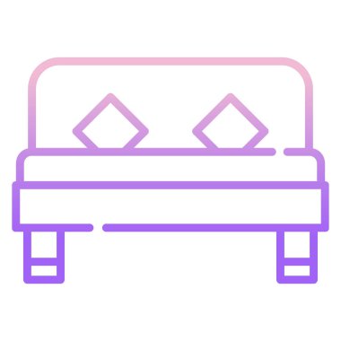 Basit vektör simgesi, yatak illüstrasyonu