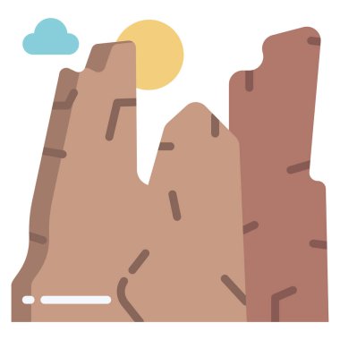 Bir Kanyon simgesinin vektör illüstrasyonu