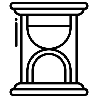 Kum saati. Web simgesi basit illüstrasyon