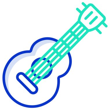 Ukulele web simgesi basit vektör illüstrasyonu