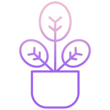 Bitki simgesinin vektör illüstrasyonu