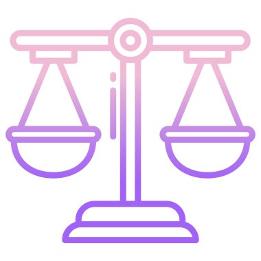 Basit vektör simgesi, denge ölçeklerinin çizimi