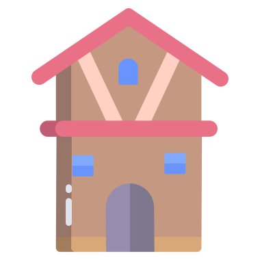 Ev. Web simgesi basit illüstrasyon