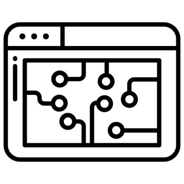 Web sitesi simgesi, vektör illüstrasyonu 