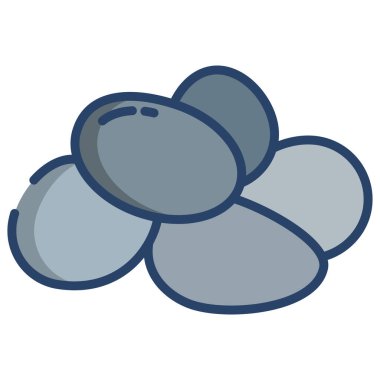 Sauna Taşları. Web simgesi basit illüstrasyon