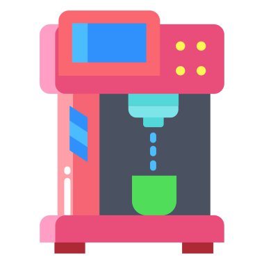 kahve makinesi vektör simgesi modern basit tasarım