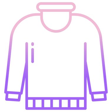 Beyaz arkaplanda süveter basit vektör simgesi