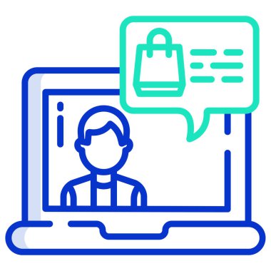 İnternetten alışveriş. Basit resimleme