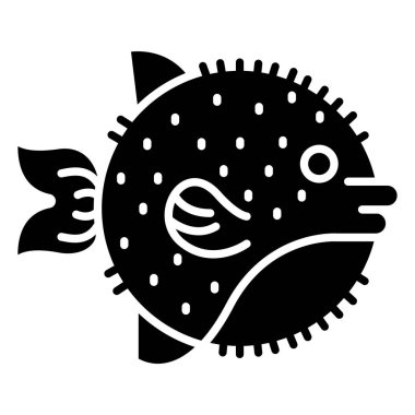 Basit vektör simgesi, balığın çizimi