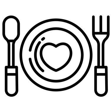 yiyecek ikonu vektör illüstrasyonu 