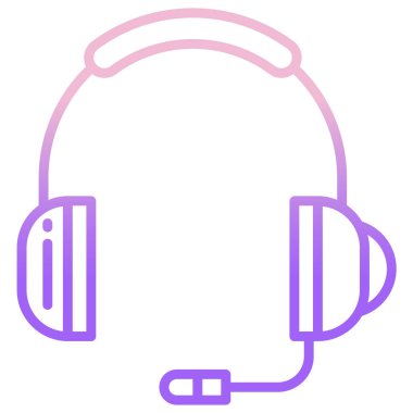 kulaklıklar web simgesi, vektör illüstrasyonu 